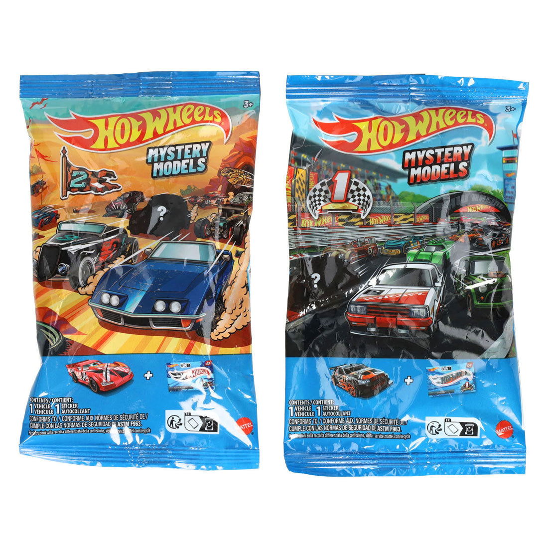 Hot Wheels Mystery Car mit Aufkleber – 1:64