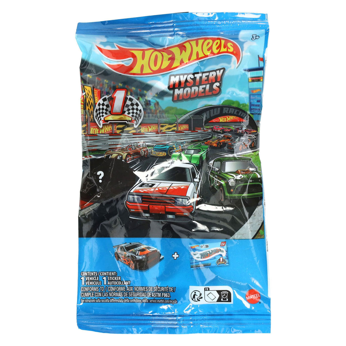 Hot Wheels Mystery Car mit Aufkleber – 1:64
