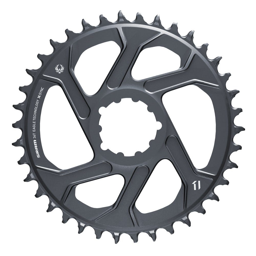SRAM-Kettenring X-Sync2 SL 36T. Alu Lunar Gray