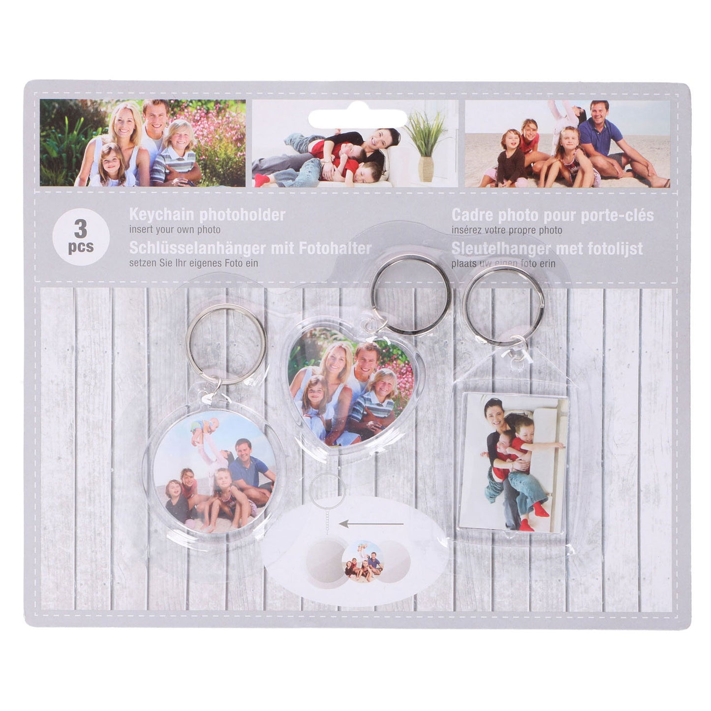 Schlüsselketten mit Fotorahmen, 3st.