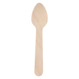 Einweg -Teelöffel Holz 11 cm, 50.. - afbeelding 1