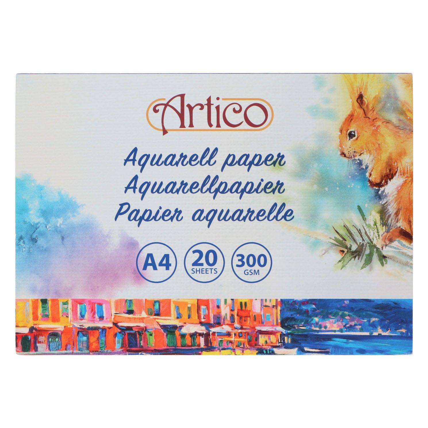 Aquarellpapier weiß, 20 Blätter