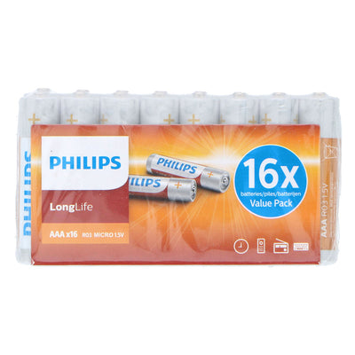 Philips LongLife AAA Batterie, 16st.