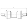 M-Wave Bottom-Halterung Reparaturset Stahl 127 mm