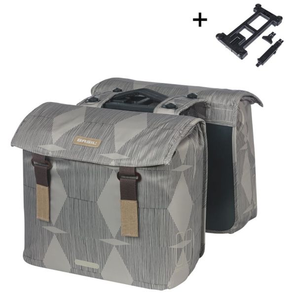 Basilikum-Doppel-Taschen-Eleganzmik 40-49l Taupe