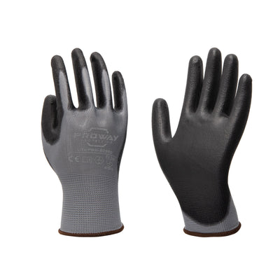 Baten Trading Company Nylon-Handschuh, Polyester, PU-beschichtet, Schwarz, XL