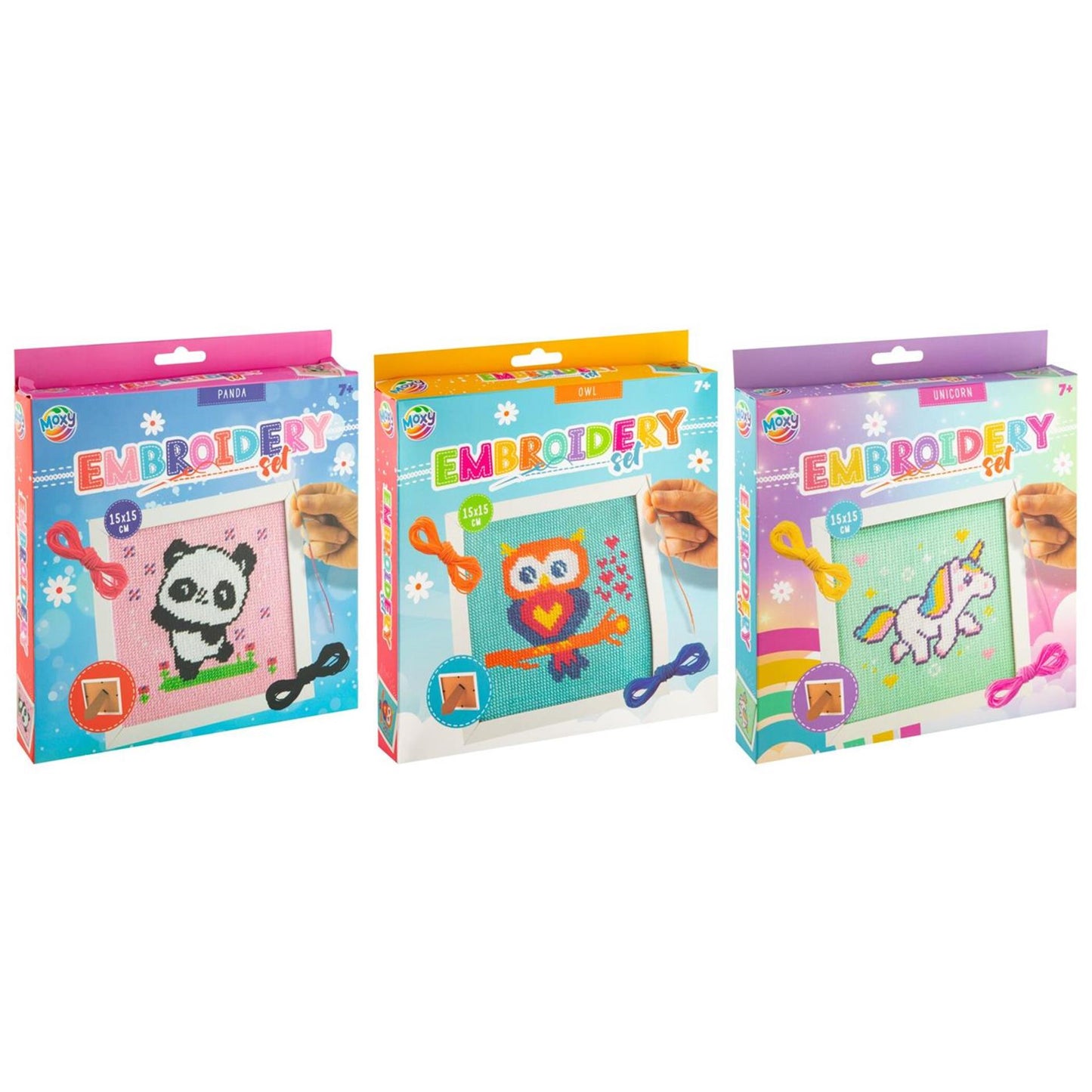 Moxy Stickset im Rahmen 15x15cm
