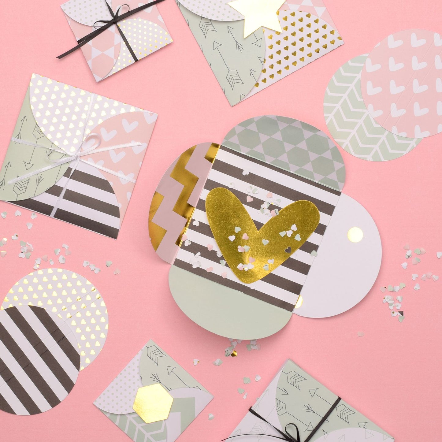 Vaessen creative • love it Papierblock 15,2 x 15,2 cm auf beiden Seiten