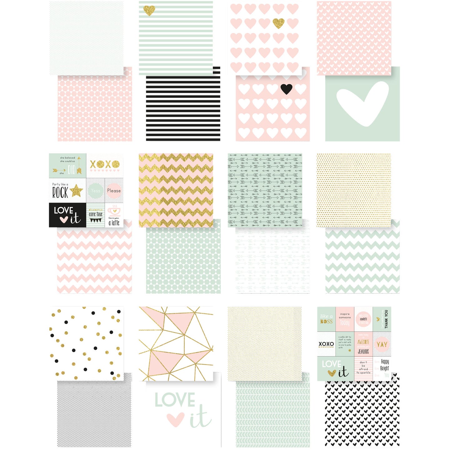 Vaessen creative • love it Papierblock 30,5 x 30,5 cm zweiseitig