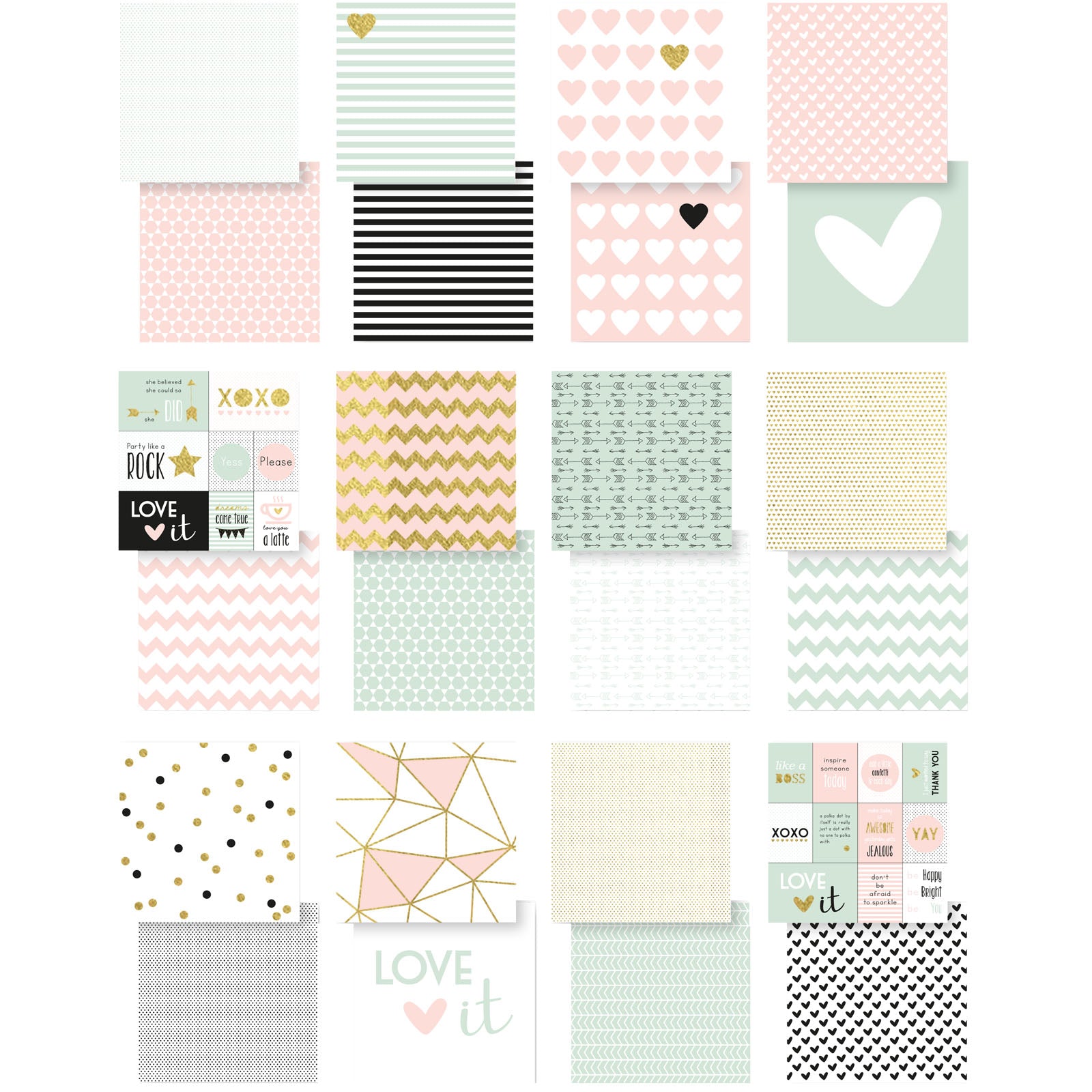 Vaessen creative • love it Papierblock 30,5 x 30,5 cm zweiseitig