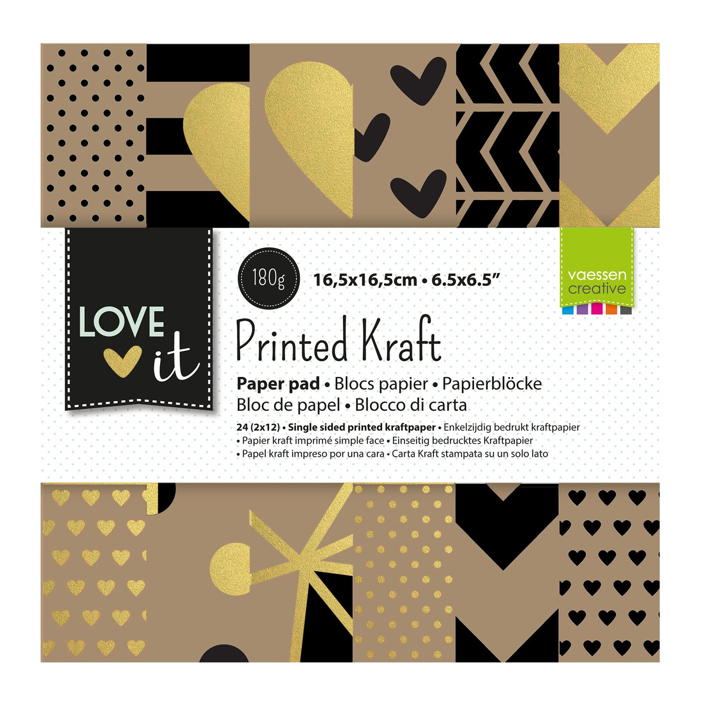 Vaessen creative • love it Kraftpapier 15,2 x 15,2 cm
