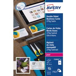 Visitenkarten Avery 270g m2 85 x 54 mm weiß