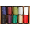 Creativ Company Geschenkband, B: 10 mm, verschiedene Farben, 10x250 m 1 Box