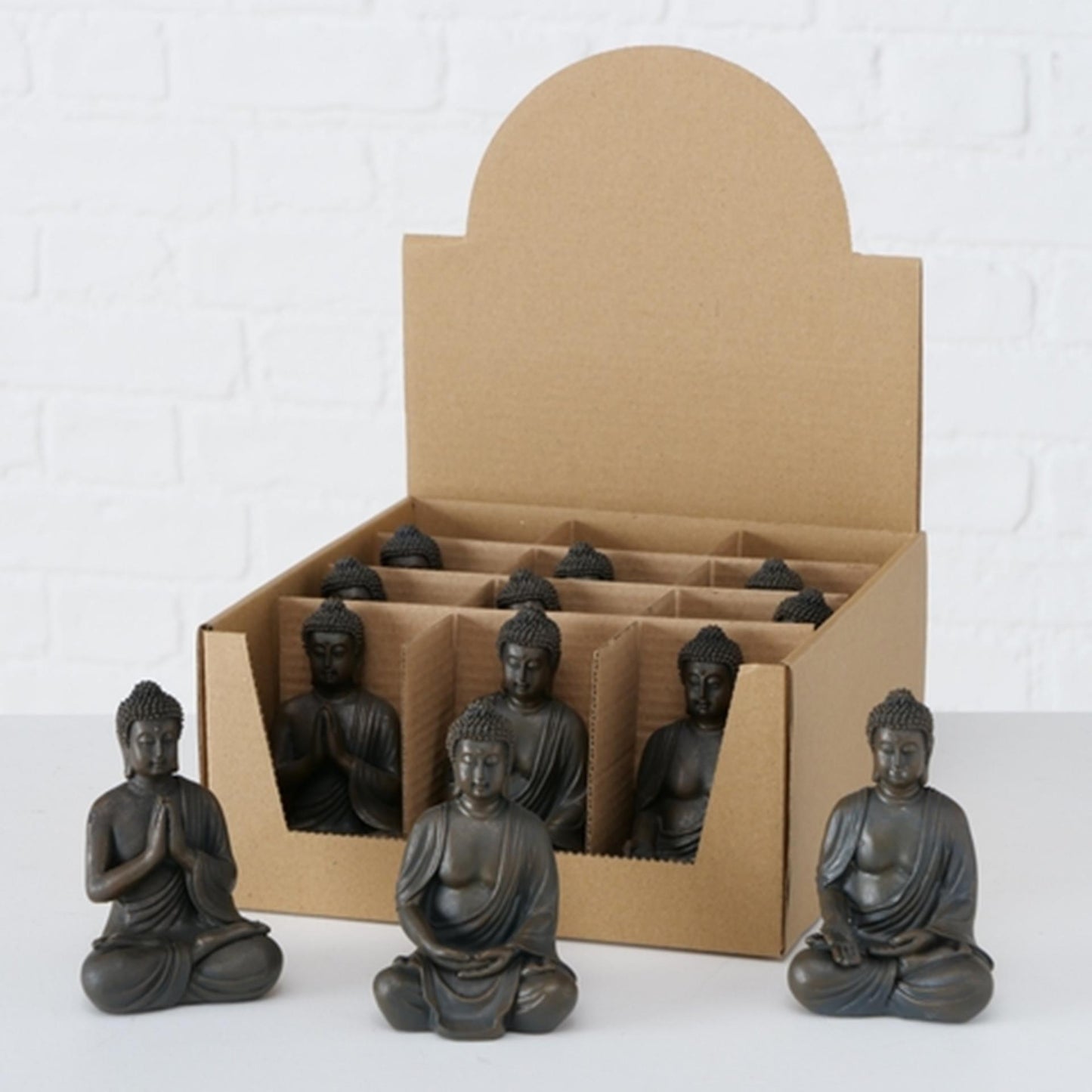 Boltze Home Buddha-Statue h10cm Kunstharz