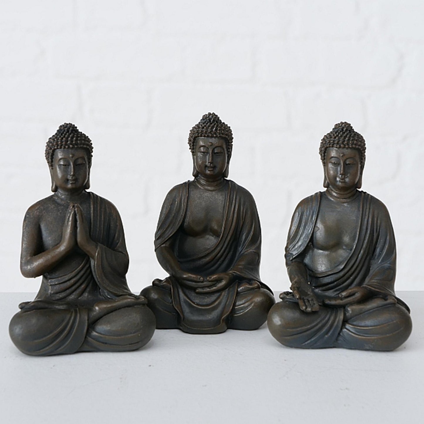 Boltze Home Buddha-Statue h10cm Kunstharz