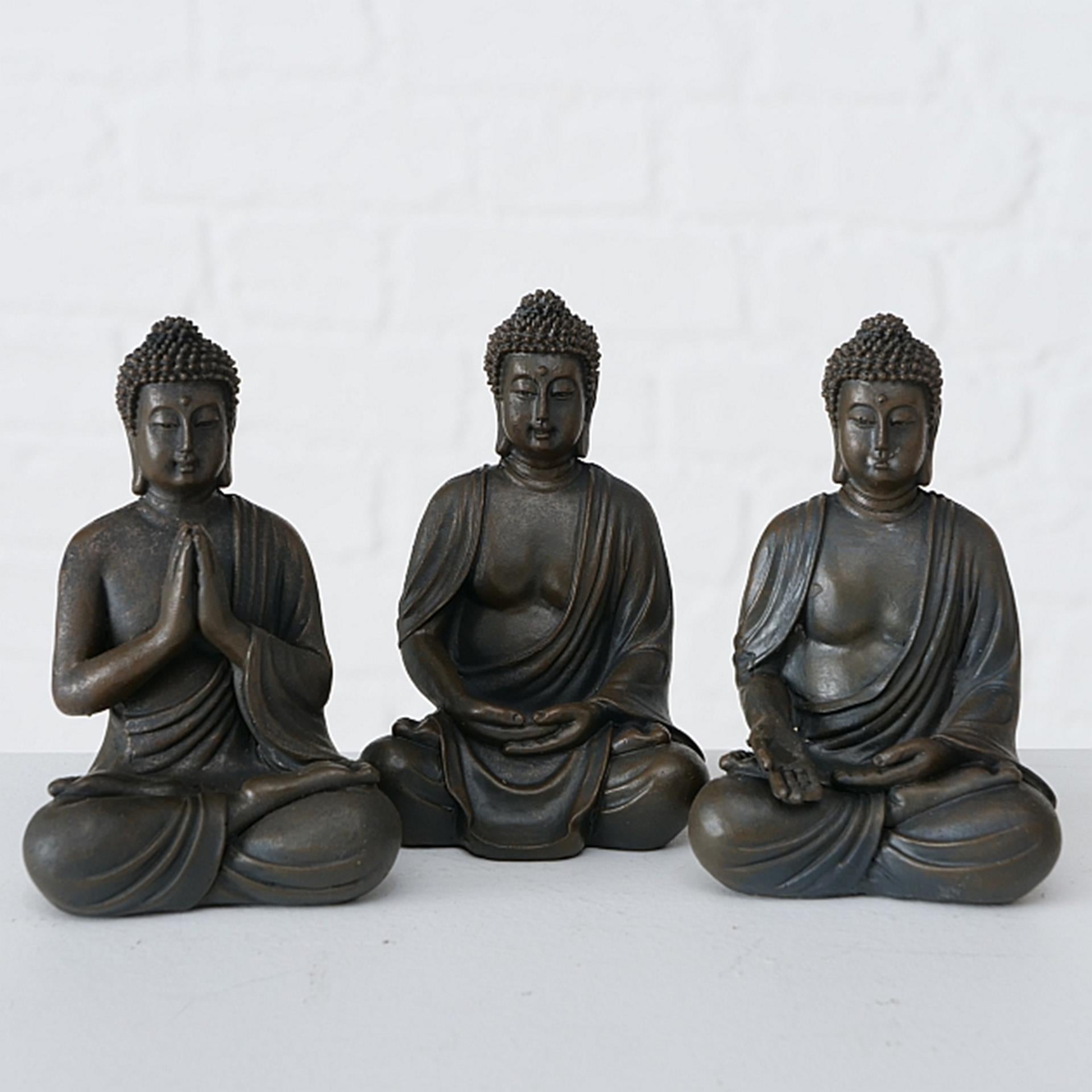 Boltze Home Buddha-Statue h10cm Kunstharz
