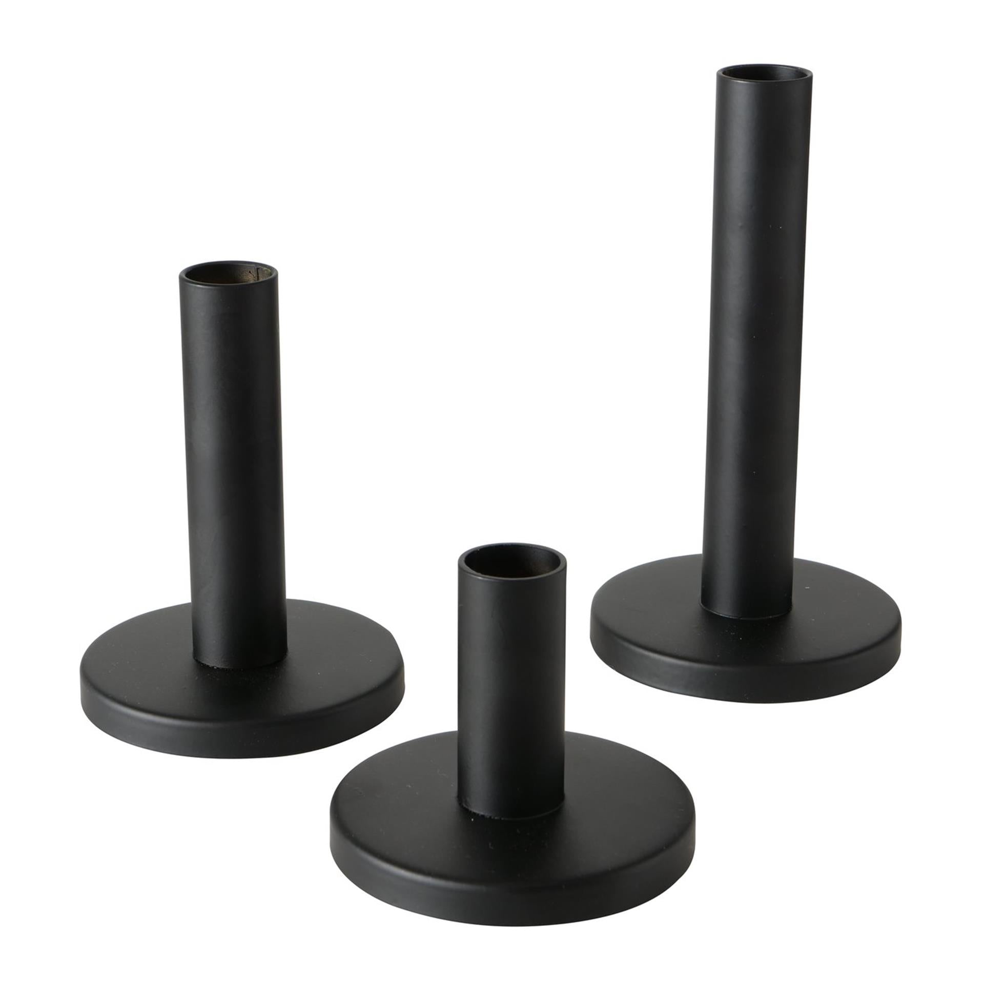 Boltze Home Kerzenständer-Set Malko 3-teilig schwarz