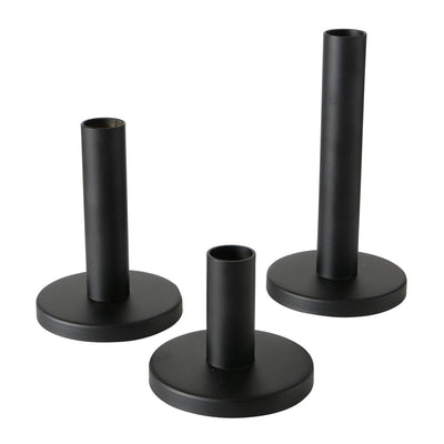 Boltze Home Kerzenständer-Set Malko 3-teilig schwarz