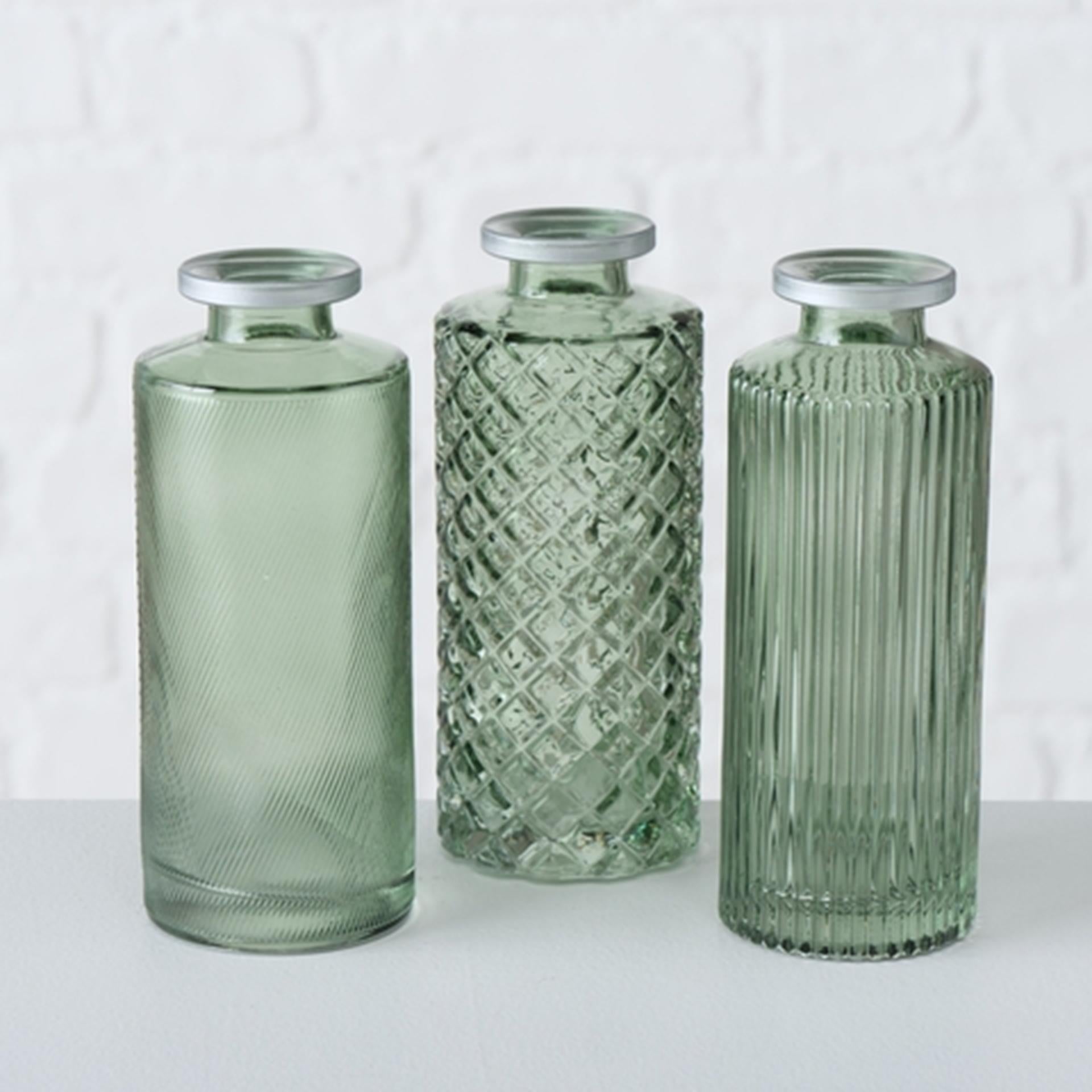 Boltze Home Vase Adore Glas h13cm grün