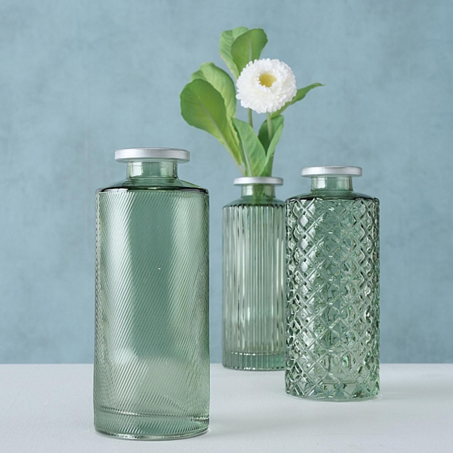 Boltze Home Vase Adore Glas h13cm grün