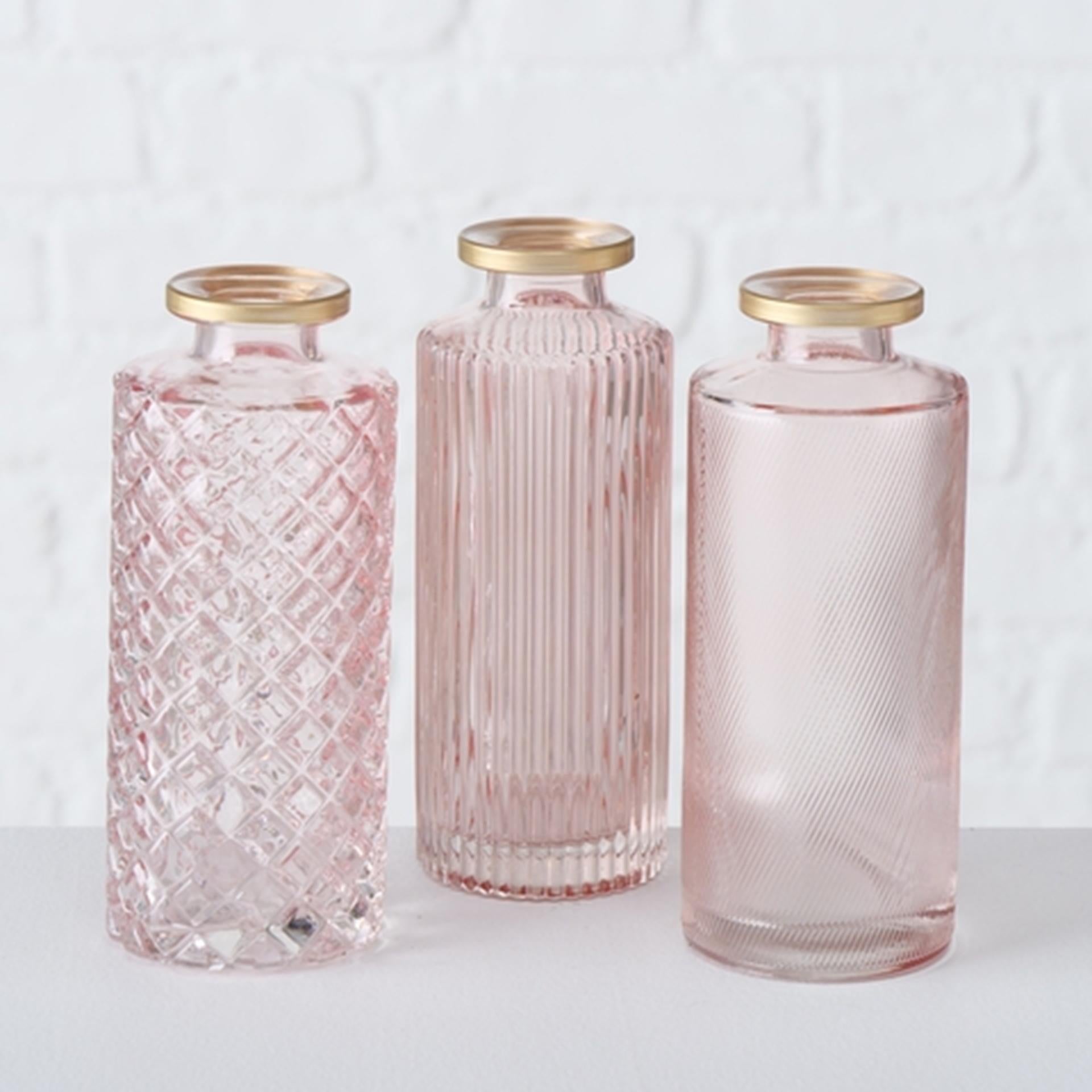 Boltze Home Vase Adore h13cm Glas rosa
