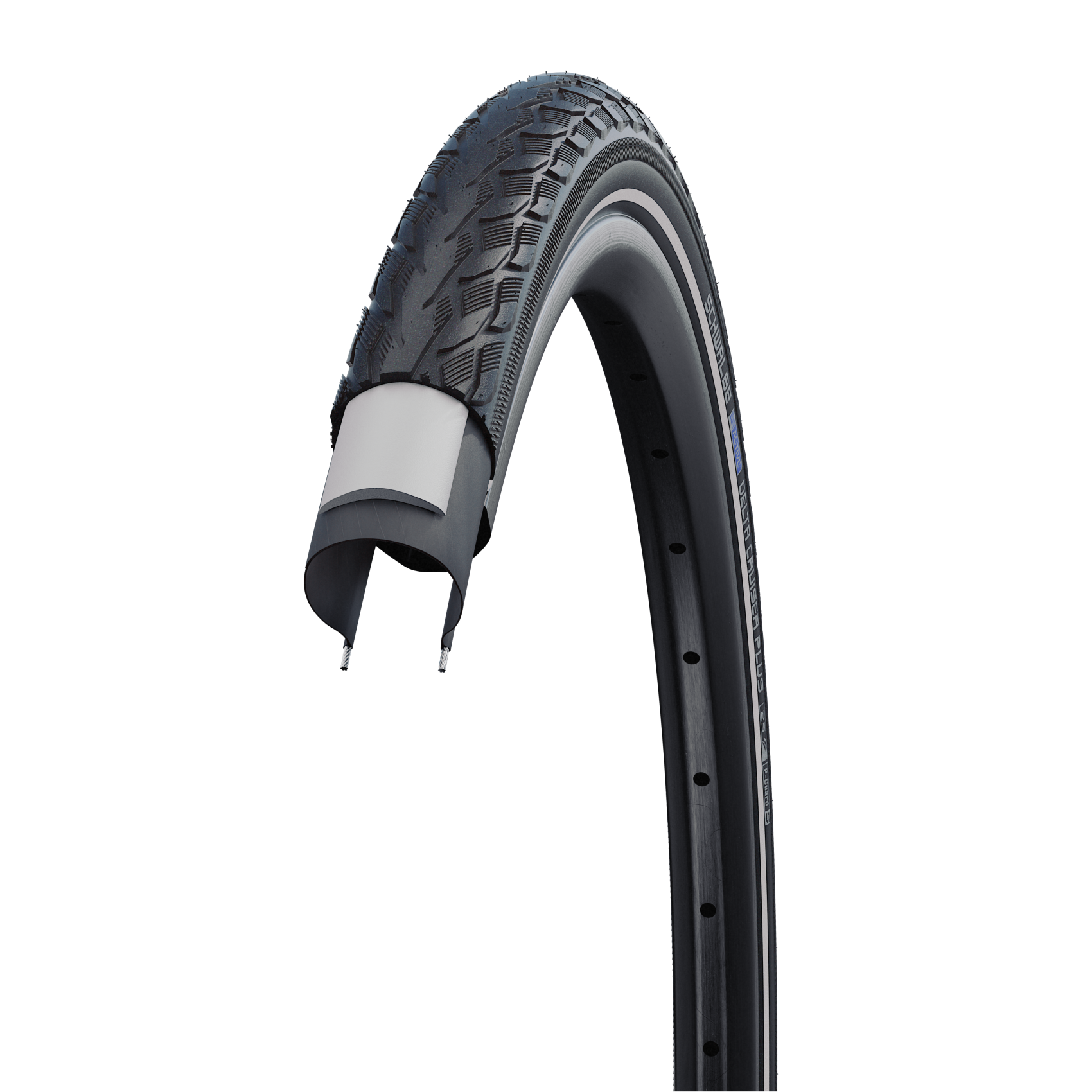Outdoor-Reifendelta Cruiser plus 28 Zoll 40-622 Schwarz