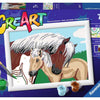 Ravensburger Kreart Gemälde über Song Mutter und Fohlen