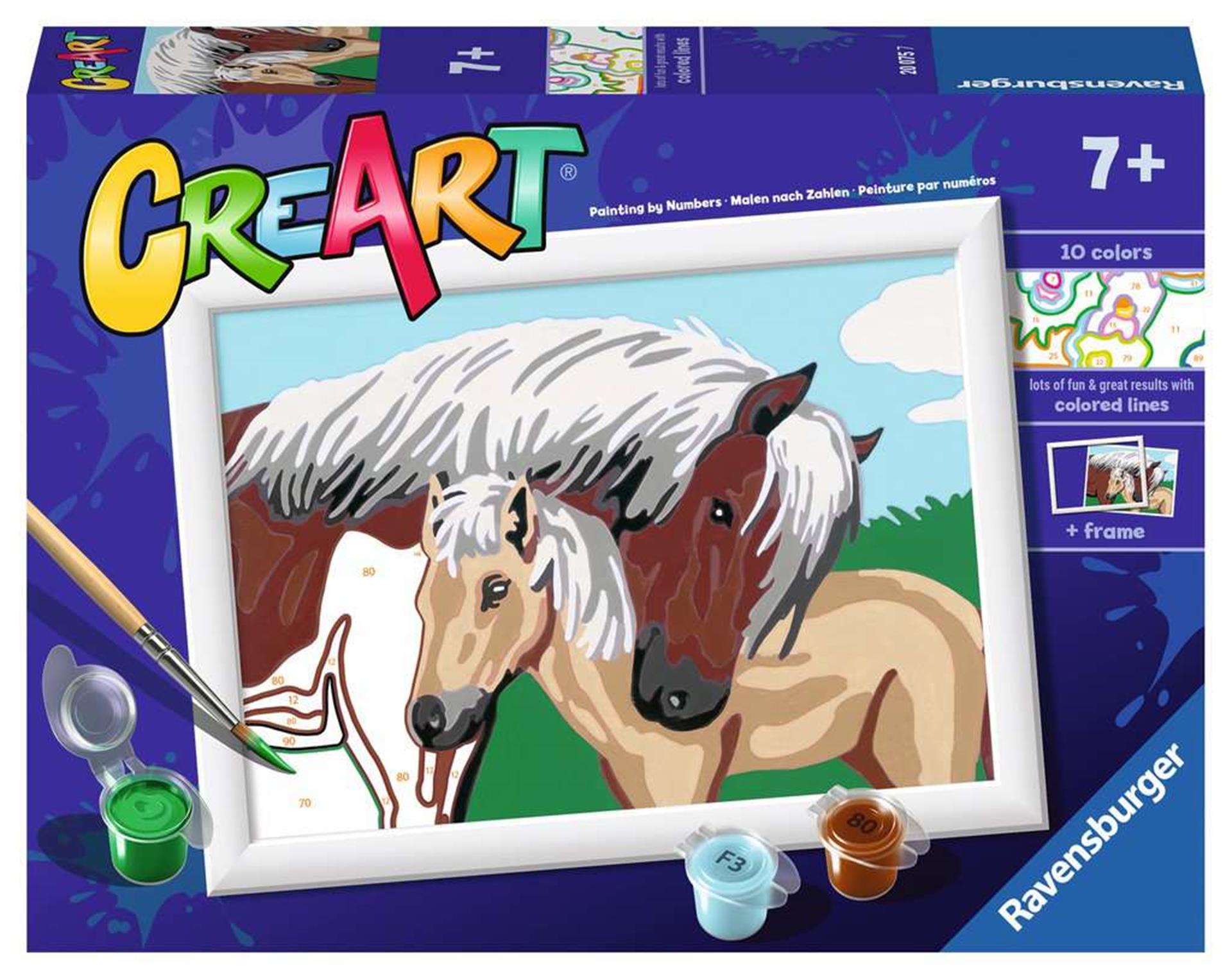 Ravensburger Kreart Gemälde über Song Mutter und Fohlen