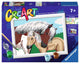 Ravensburger Kreart Gemälde über Song Mutter und Fohlen