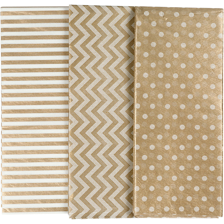 Creativ Company Seidenpapier, Blatt 50x70 cm, 17 gr, Gold, 6 Blatt 1 Box