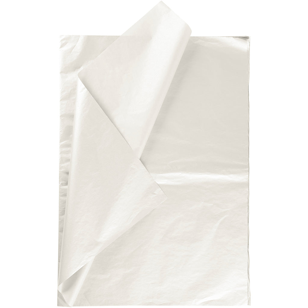 Creativ Company Seidenpapier, Blatt 50x70 cm, 17 gr, Perlmutt, 25 Blatt 1 Karton