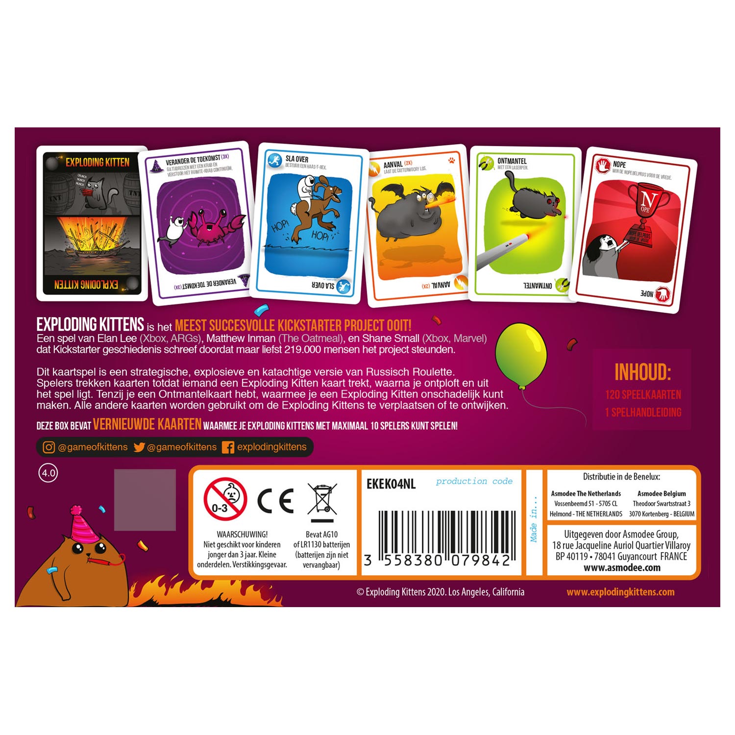 Asmodee explodieren Kätzchen Party Pack NL