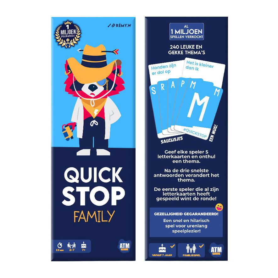 Schnelles Kartenspiel der Asmodee Quickstop-Familie