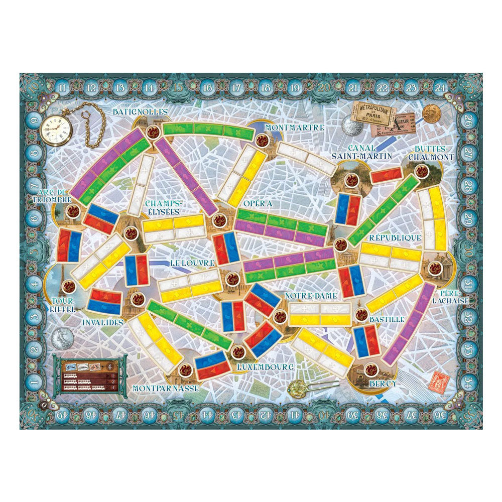 Spielkarte, um Paris zu fahren