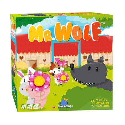Geronimo Spiele blau orange Brettspiel Mr. Wolf