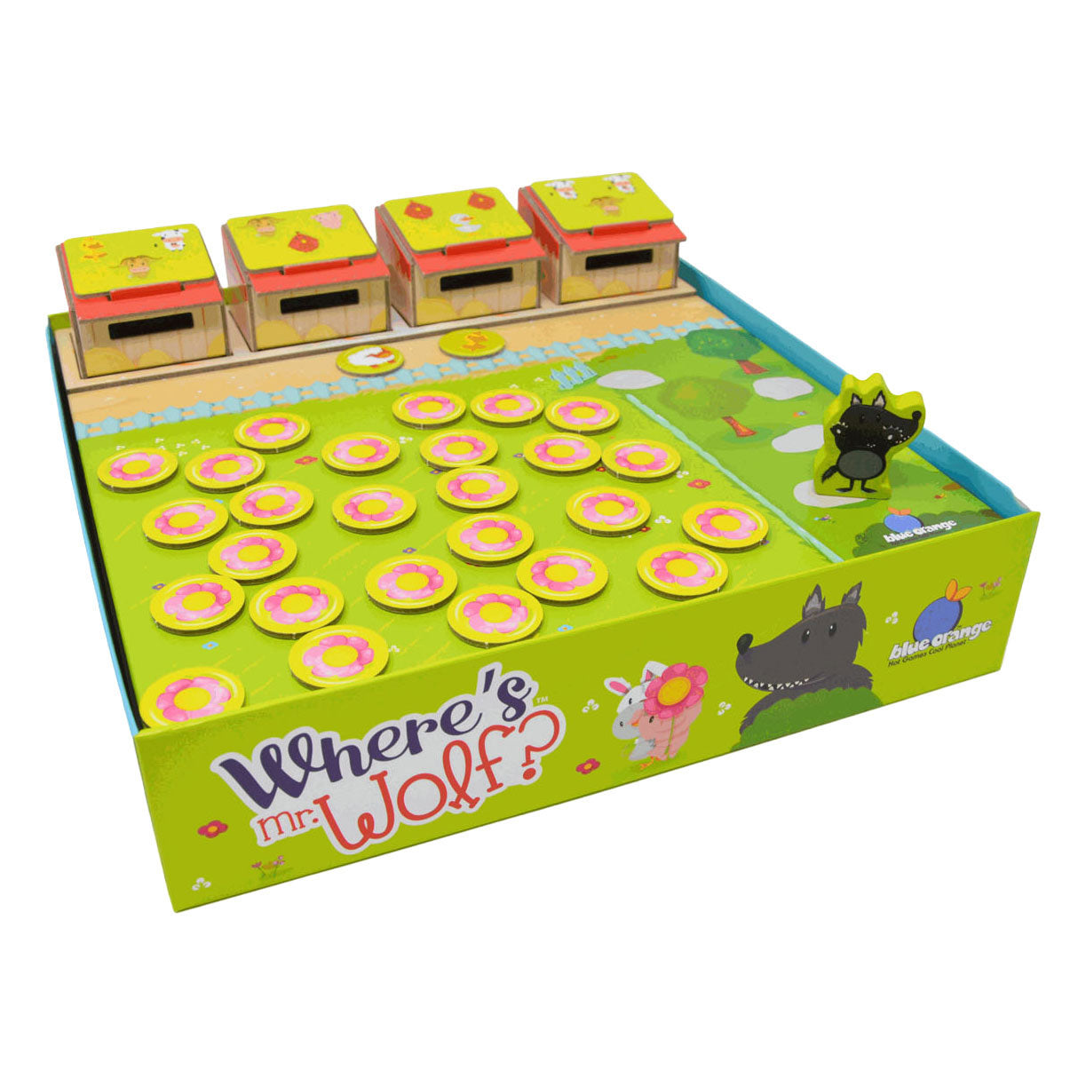 Geronimo Spiele blau orange Brettspiel Mr. Wolf