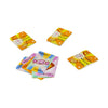 Geronimo-Spiele, blau-orangefarbenes Kartenspiel, Taco-Kätzchen-Pizza