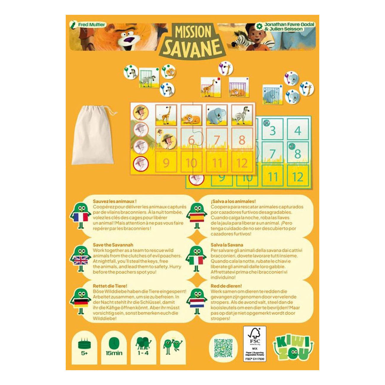 Geronimo-Spiele: Kiwizou-Kartenspiel, Mission Savane