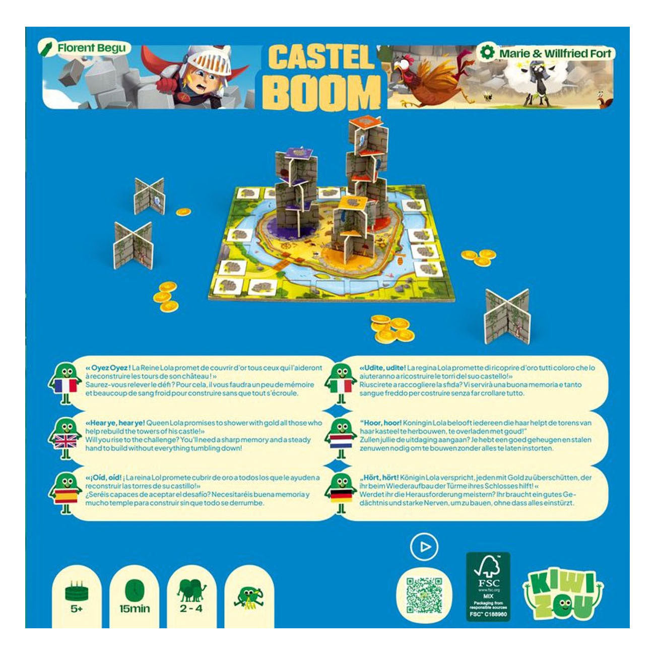 Geronimo Games Kiwizou Brettspiel Castle Boom