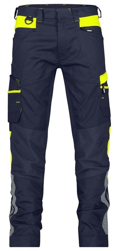 Dassy Hose Hong Kong P K 245gr Nachtblau fluoreszierendes Gelb 56