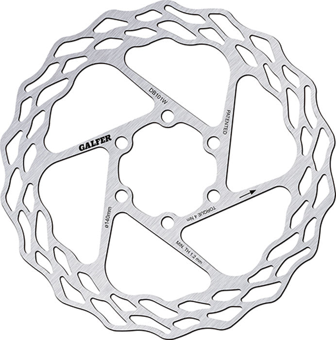 Galfer Bike Wave® fester Rennrad-6-Loch-Scheibenrotor
