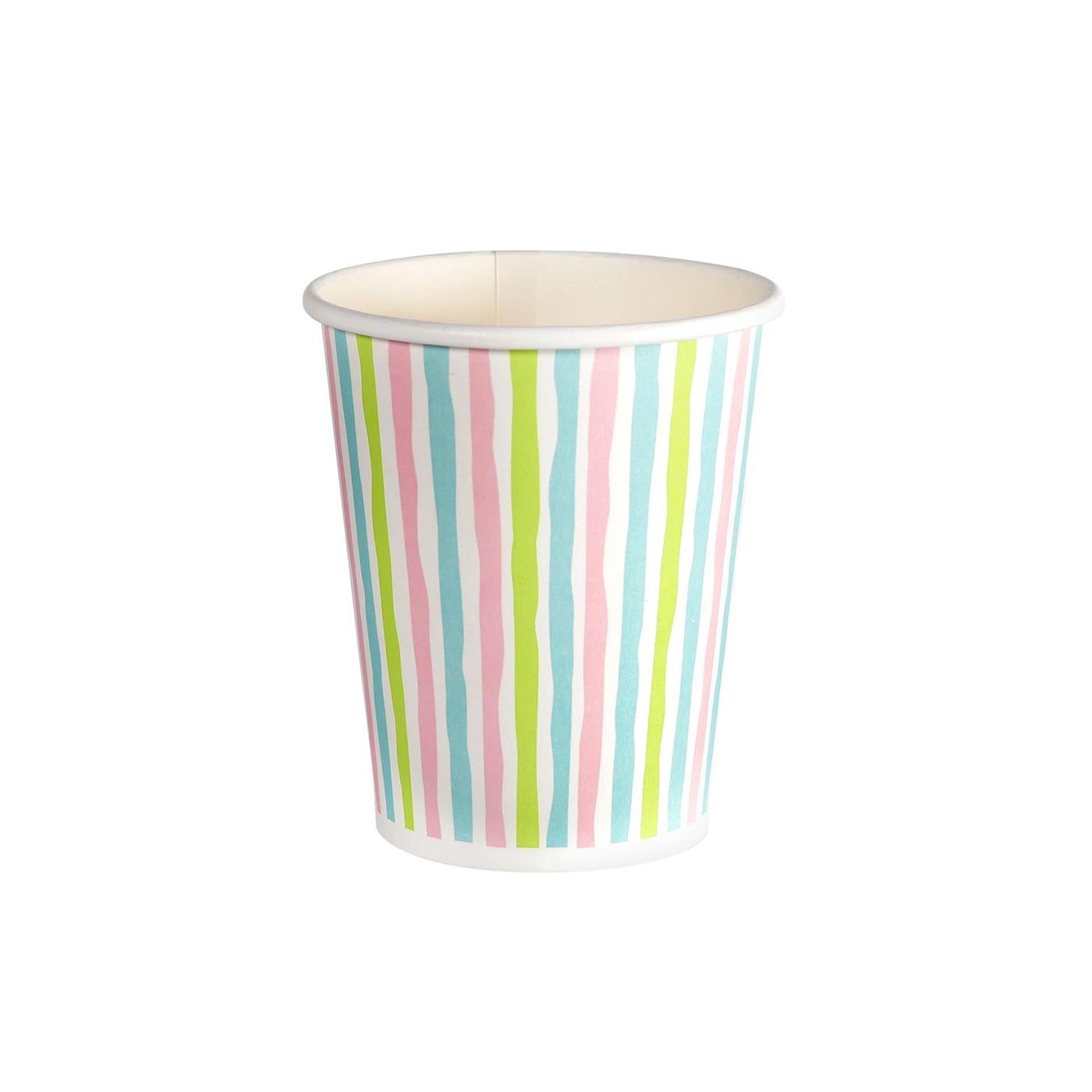 Tassen Streifen multi 24 cl 10 Teile