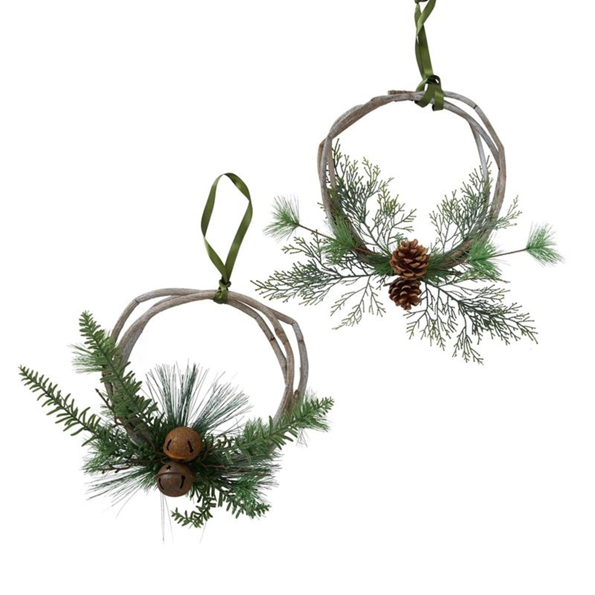 Boltze Wohnkranz mit Tannenzweig h35cm