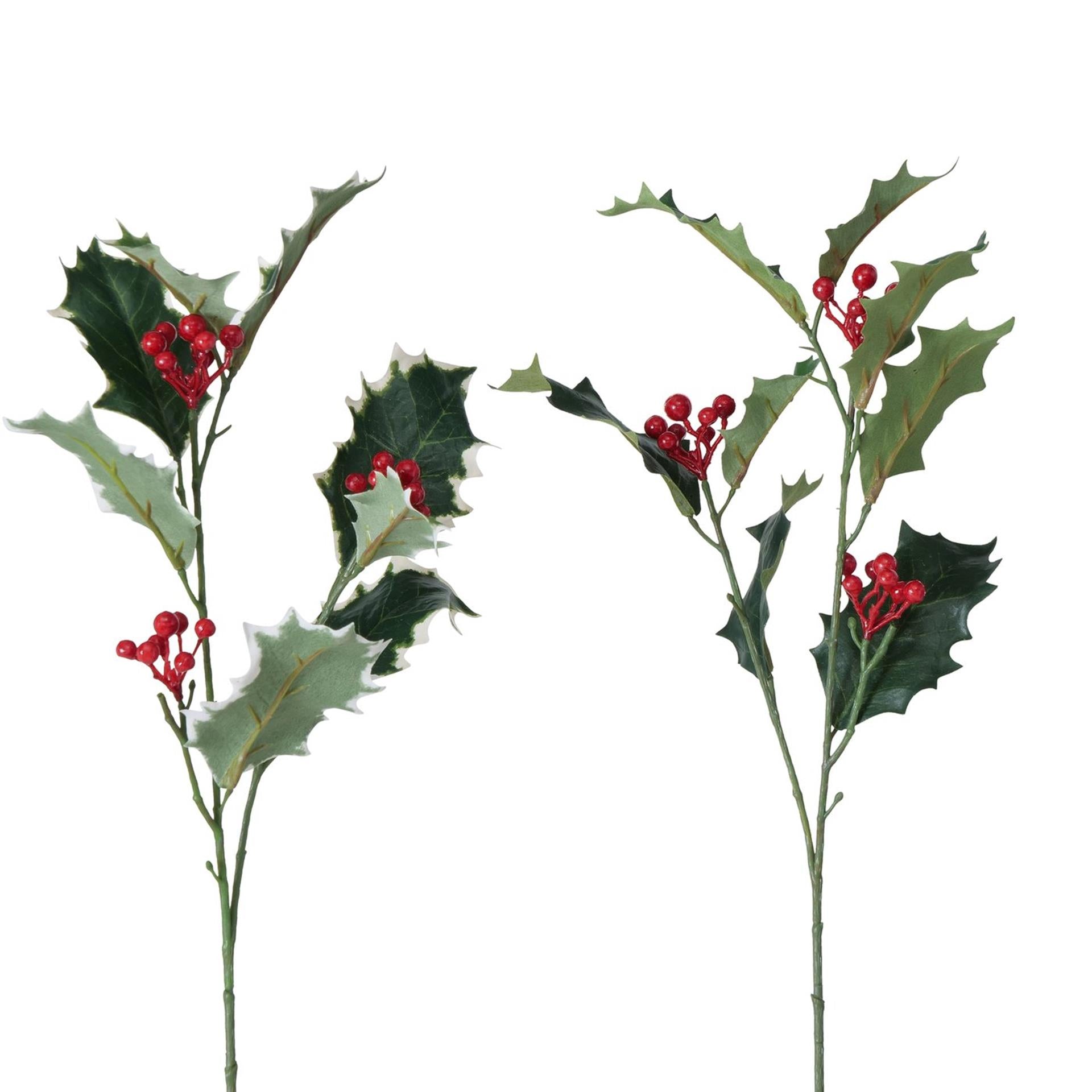 Boltze Wohndeko Zweig Stechpalme mit roten Beeren H50cm