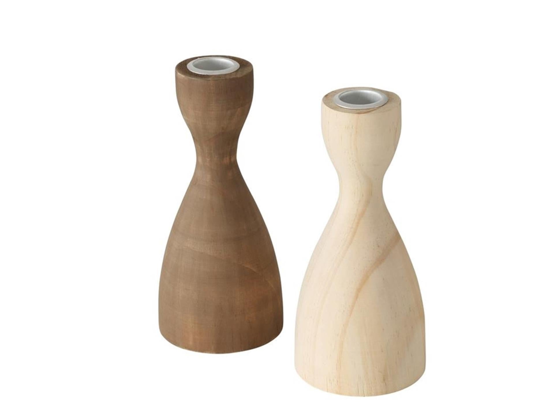Boltze Home Kerzenständer Holz H17cm naturbraun