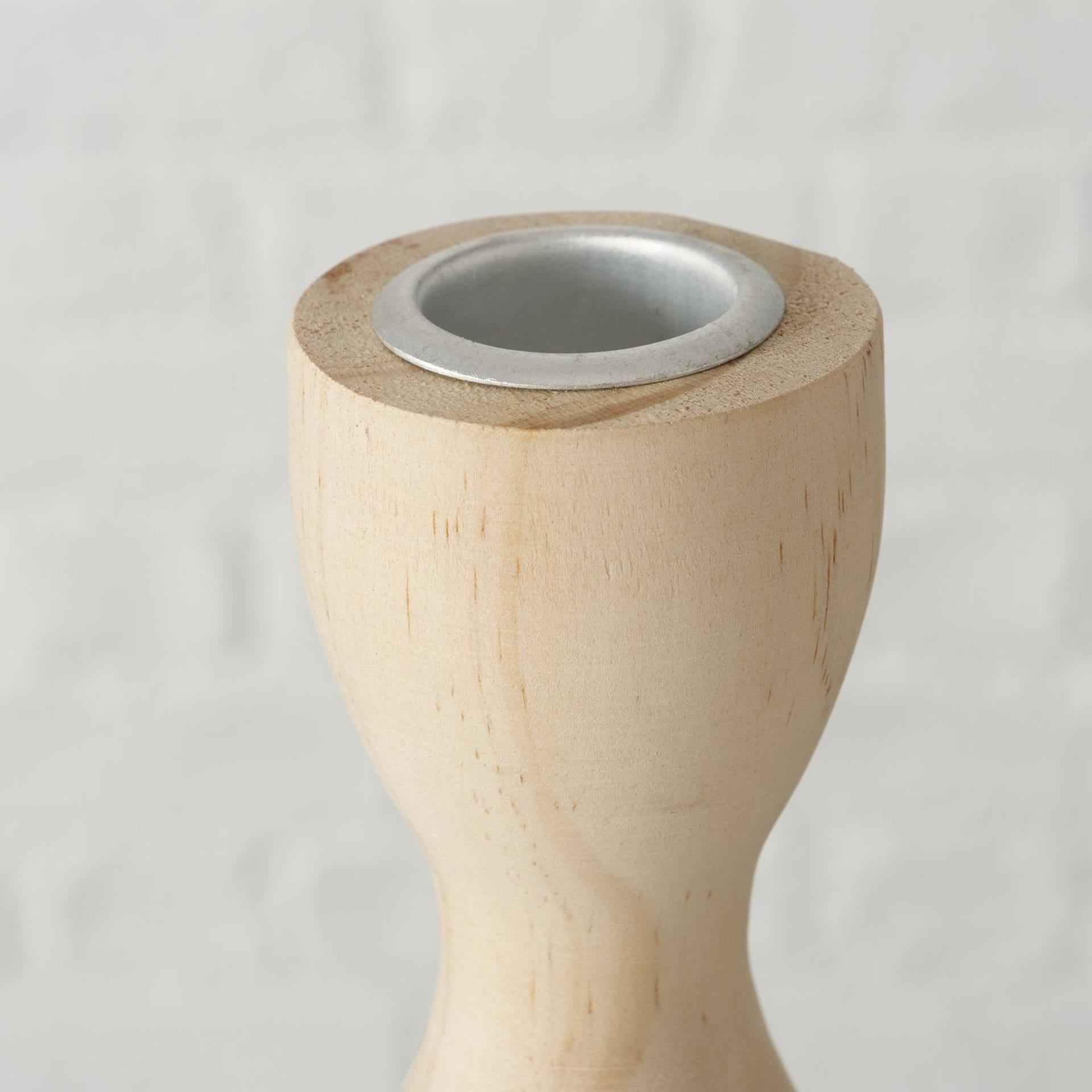 Boltze Home Kerzenständer Holz H17cm naturbraun