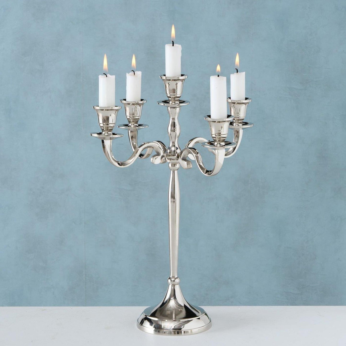 Boltze Home Kerzenständer Silber 27x38cm