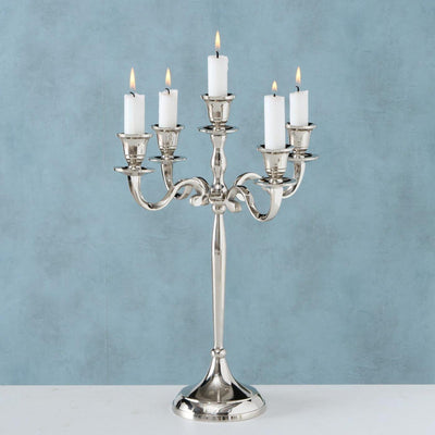 Boltze Home Kerzenständer Silber 27x38cm