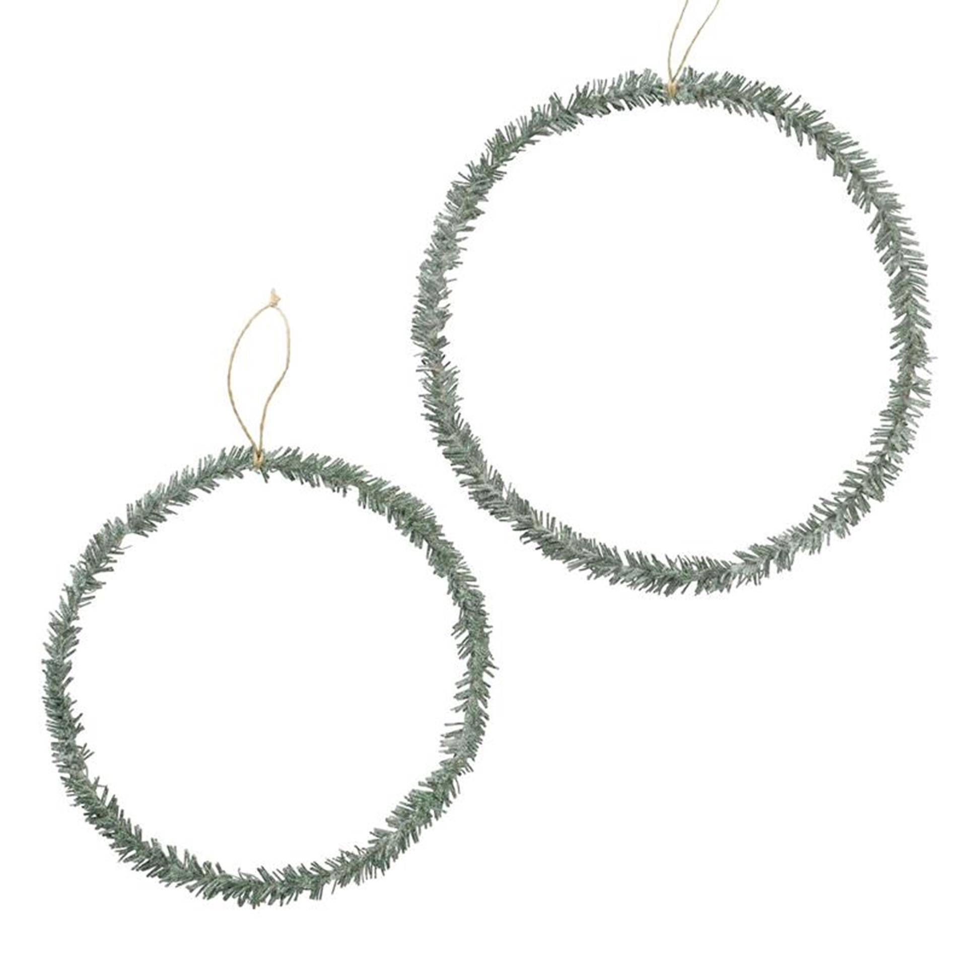 Boltze Home Deco Anhänger Kreis 2er Set Glitzer Grün