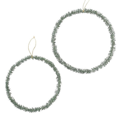 Boltze Home Deco Anhänger Kreis 2er Set Glitzer Grün